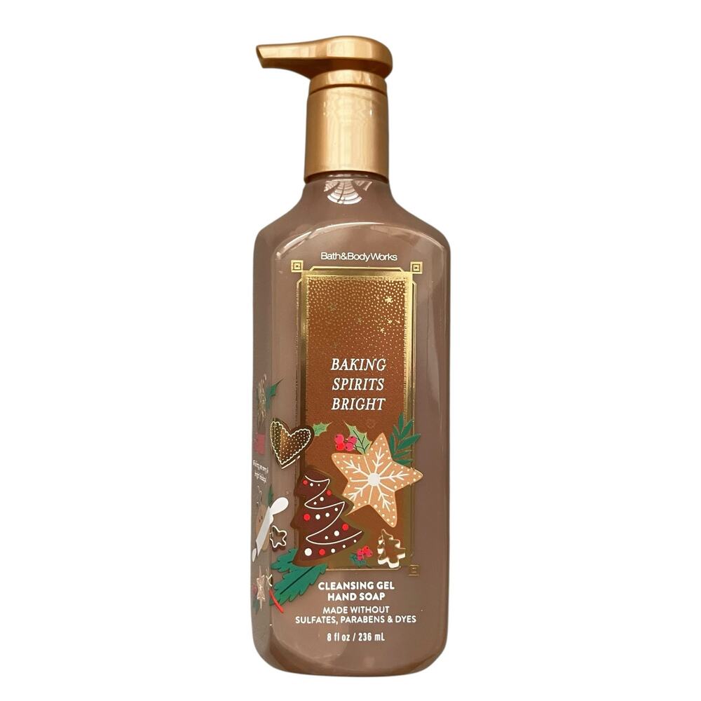 Bath & Body Works Baking Spirits Bright Gel Hand Soap 8 oz Holiday Bakery Scent